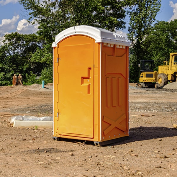 how often are the portable restrooms cleaned and serviced during a rental period in Stella North Carolina